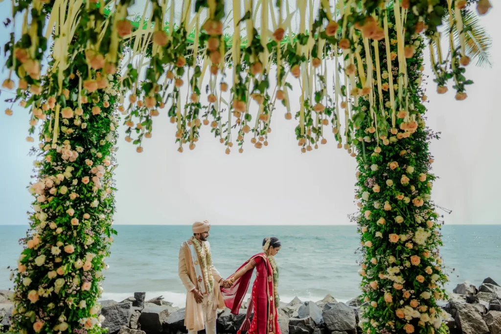 Traditional North Indian wedding ceremony at Leela Kovalam