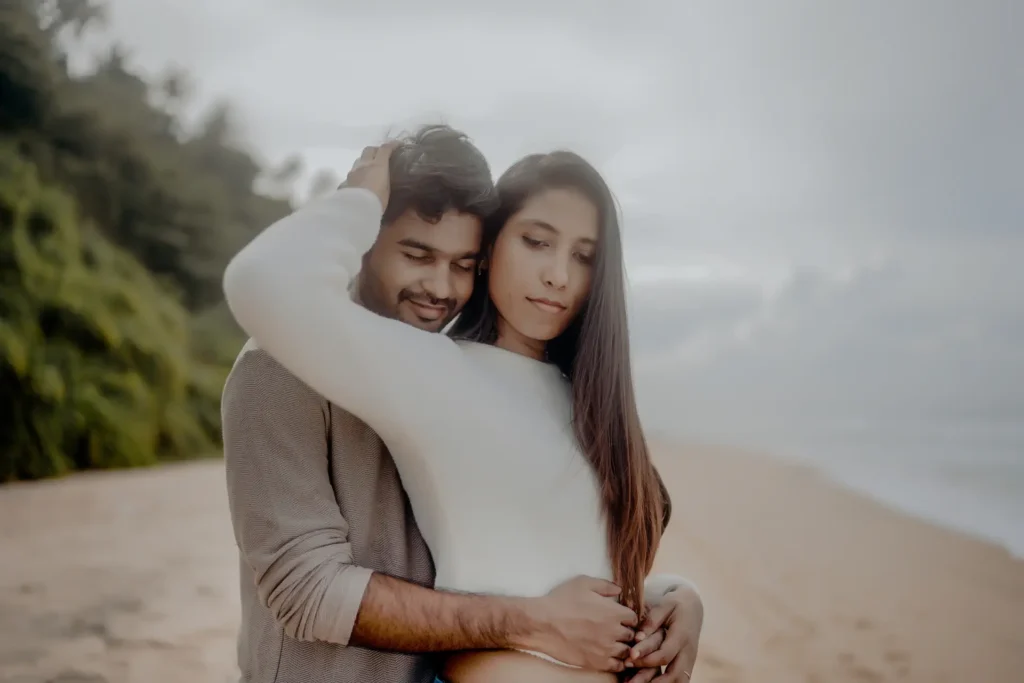 Love story captured at Varkala Beach photoshoot